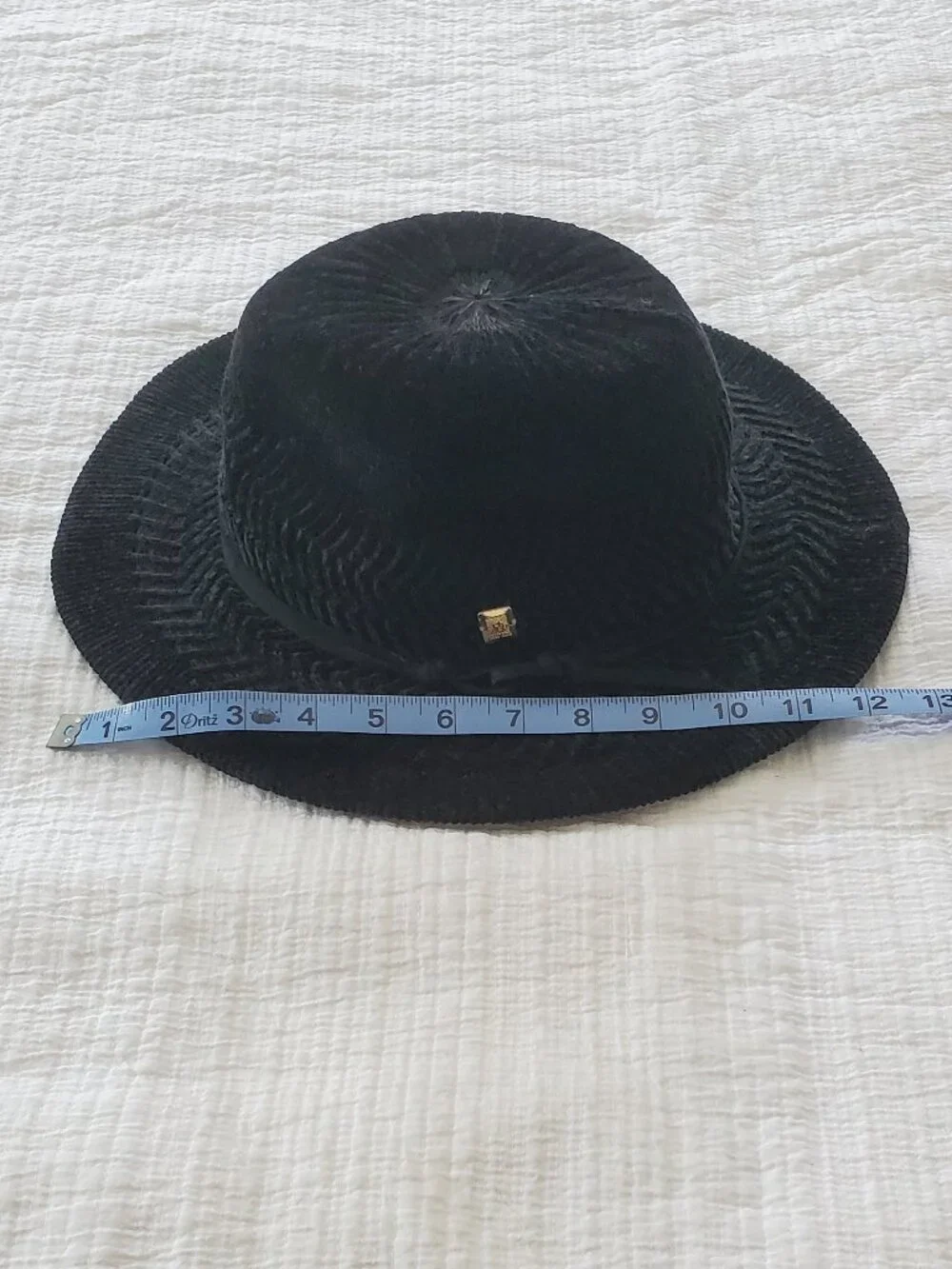 Anne Klein Soft Black Woven Hat